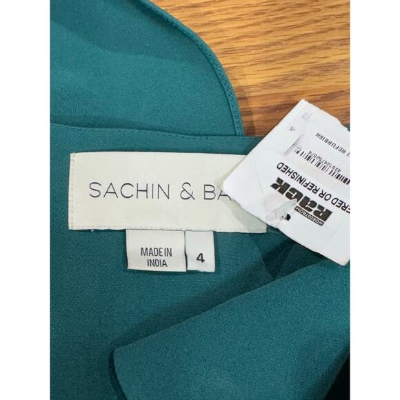 Sachin & Babi green Sharlize Asymmetric Cutout Midi Dress size 4 - Picture 9 of 15